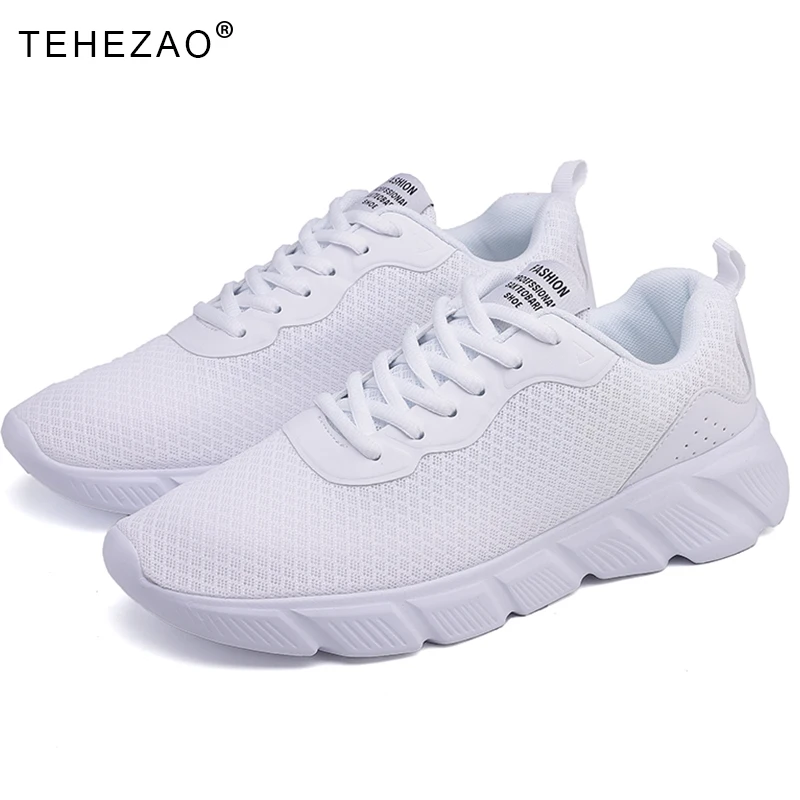 

TEHEZAO Men's Hot-Selling Ultralight Mesh Sneakers, Large Size Solid Color Casual Shoes, Comfortable Non-Slip Running Shoes Men