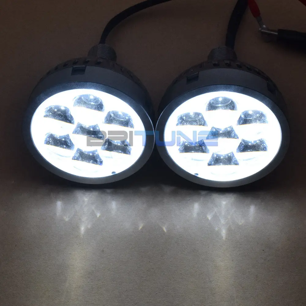 Светодиодный линзы дальнего света, фары светодиодные глаза демона, дхо для автомобилей, модуль многолинзовых светодиодных фонарей, фонарь налобный LED, лед лампы аксессуары для авто H1 H7 9005 9006, комплект тюнинга