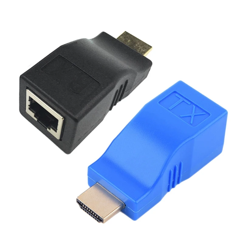 

1 пара RJ45 4K HDMI-совместимый удлинитель до 98 футов CAT5e Cat6 сеть Ethernet Lan для hdTV HDPC DVD PS3 STB