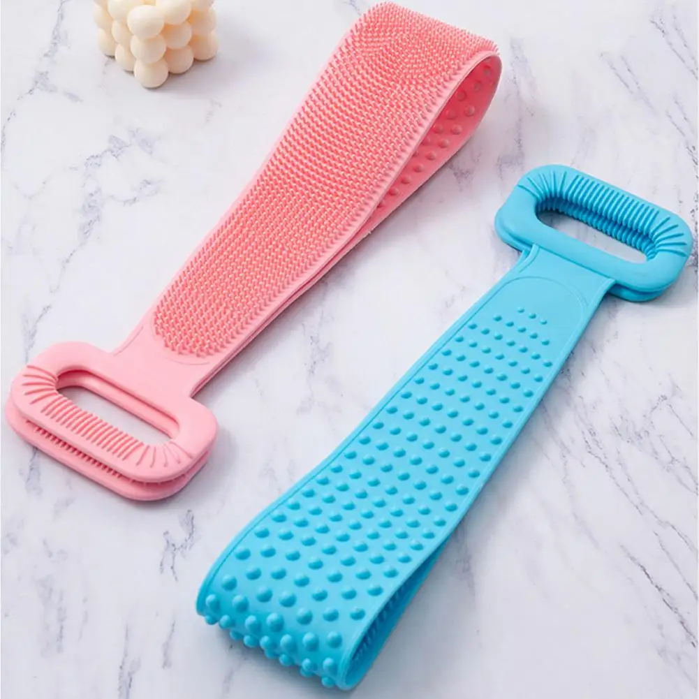 

Magic Silicone Brush Bath Towel Comfort Back Scrubber Towel Rubbing Back Mud Peeling Shower Scrubber Useful Towel Magic Sponge