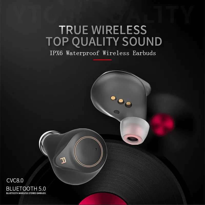 T1 APTX AAC TWS Bluetooth 5 0 наушники супер бас HIFI Спортивные Беспроводные IPX5