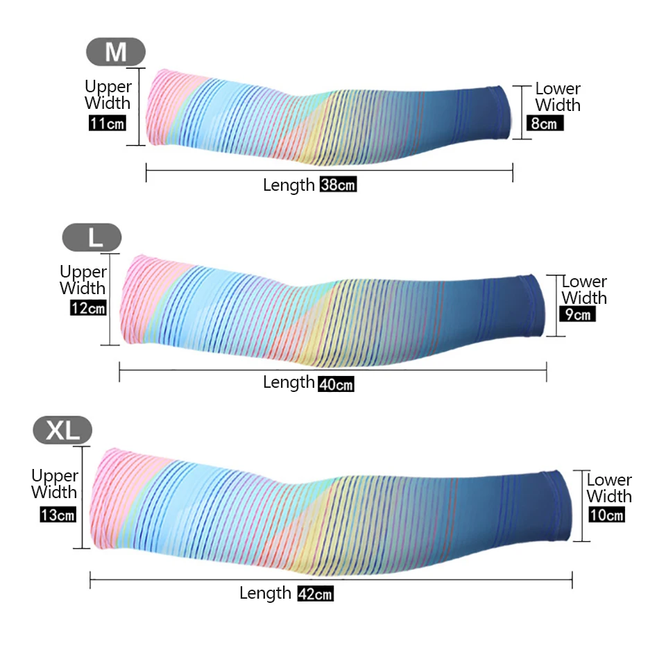 

1 Pair Sun Protection Sleeve Tight-fitting Skin-friendly Lightweight Soft Outdoor UV Protection Arm Riding Fishing Sports Sleeve