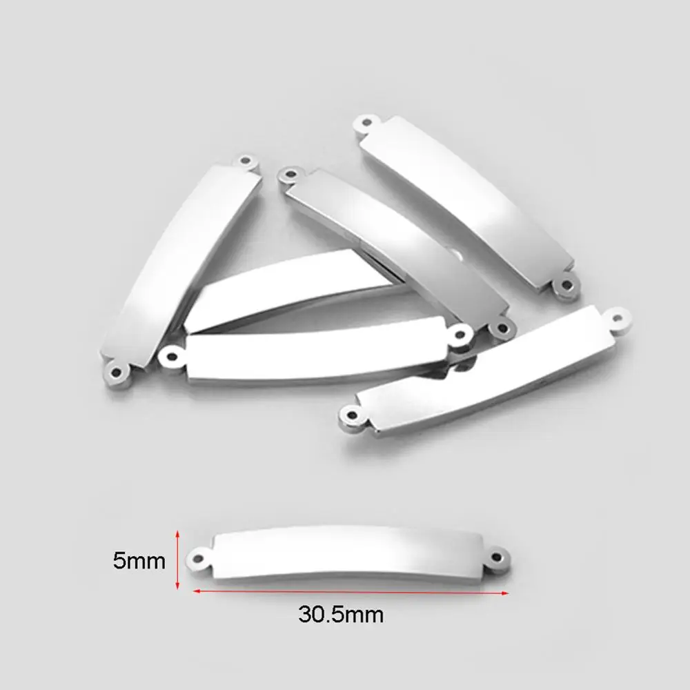 Пустые штампованные браслеты из нержавеющей стали прямоугольные метки 20 шт.