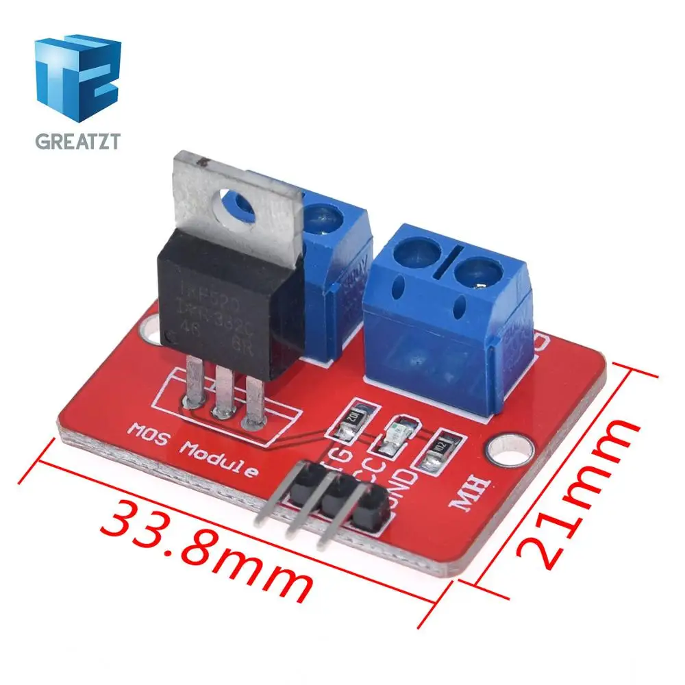 1 шт. 0-24 В Топ MOSFET Кнопка IRF520 MOS модуль драйвера для Arduino MCU ARM Raspberry Pi