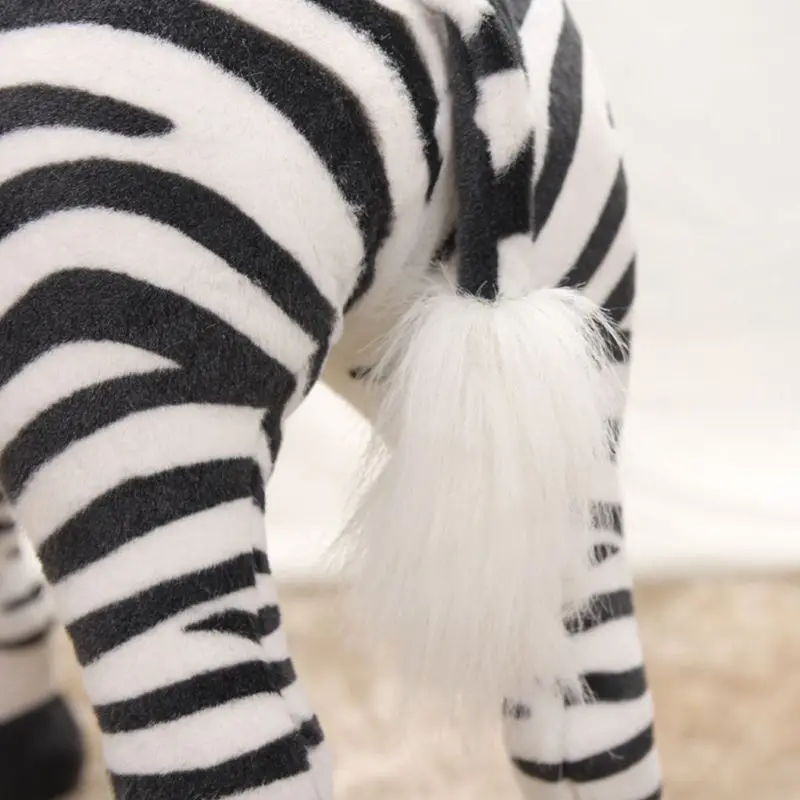 

Soft Stuffed Plush Animal Pillow Realistic Zebra for Children's Birthday Gift Home Furnishings Sofa Cushion