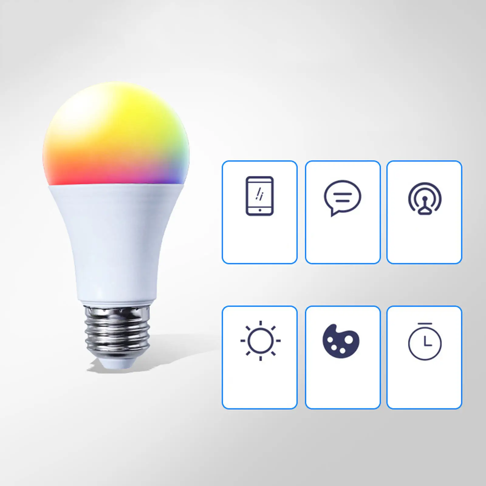 

Умный WiFi светодиодный светильник, эффективный 9 Вт, совместим с Google Assistant, с регулируемой яркостью, :806 люмен, мягкий белый