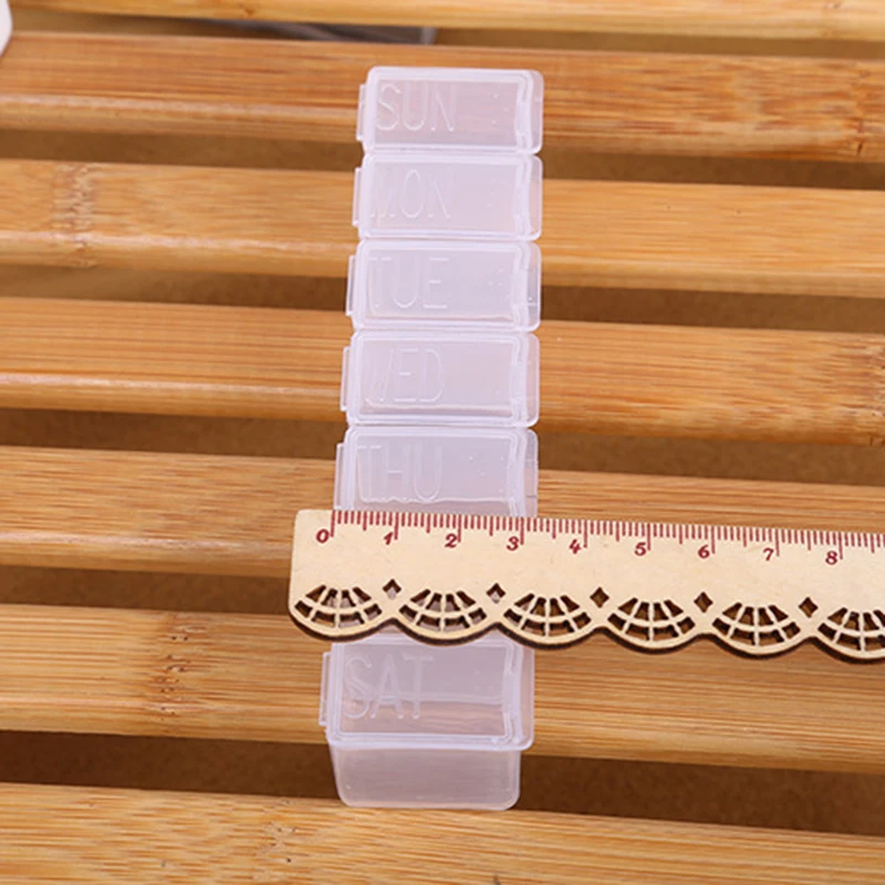 Портативный пластиковый органайзер для таблеток 7 ячеек | Дом и сад