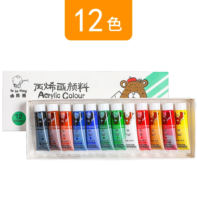 

Professional Acrylic Paints Set 12/18/24 /36Colors 12ML Hand Painted Wall Drawing craft Painting Pigment Set Art Supplies