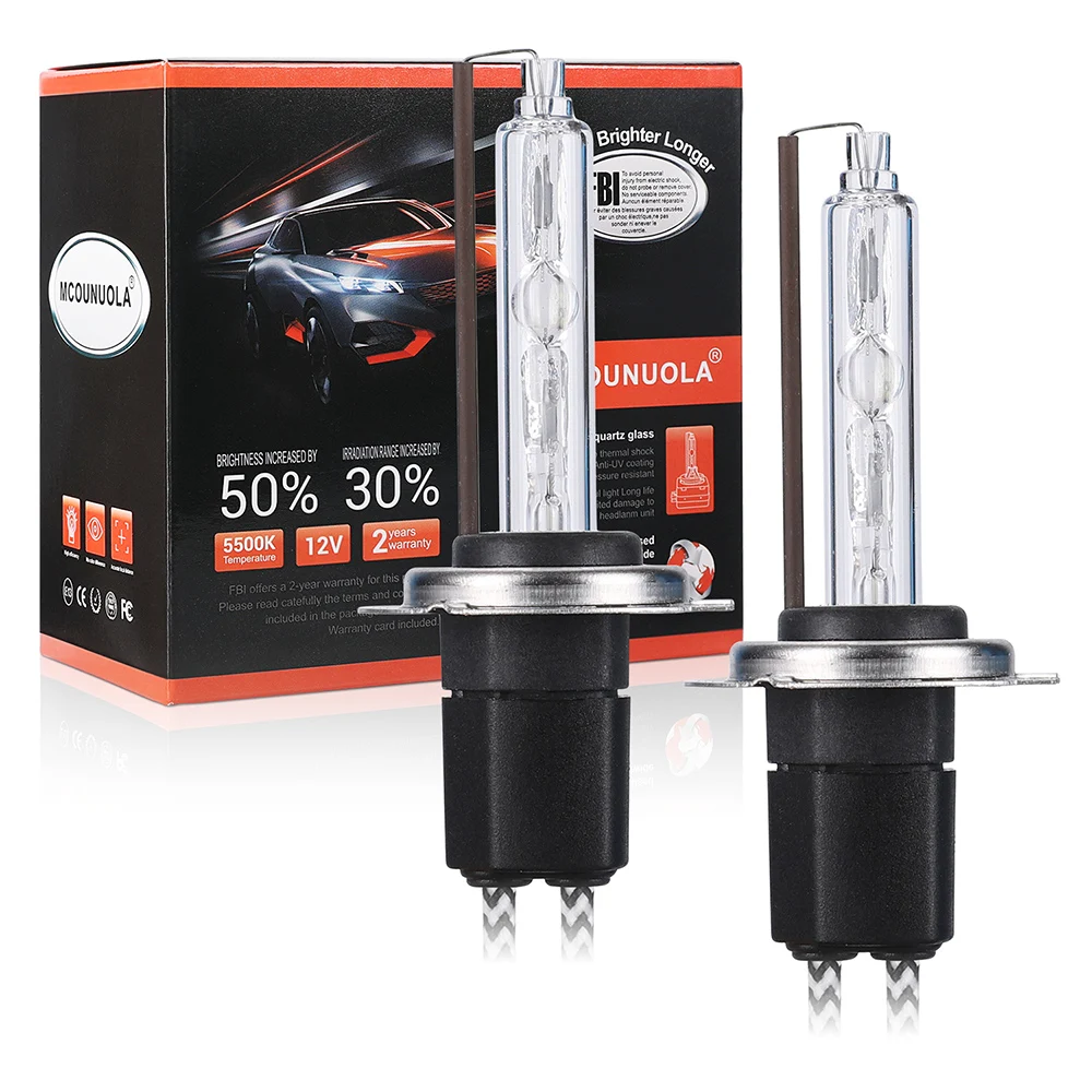 2 шт 12 В 55 Вт ксеноновая лампа H7 HID конверсионный комплект H1 H3 H11 H7 9005 9006 9012 H4 Лампа для автомобильных фар 4300k 5500K 8000K