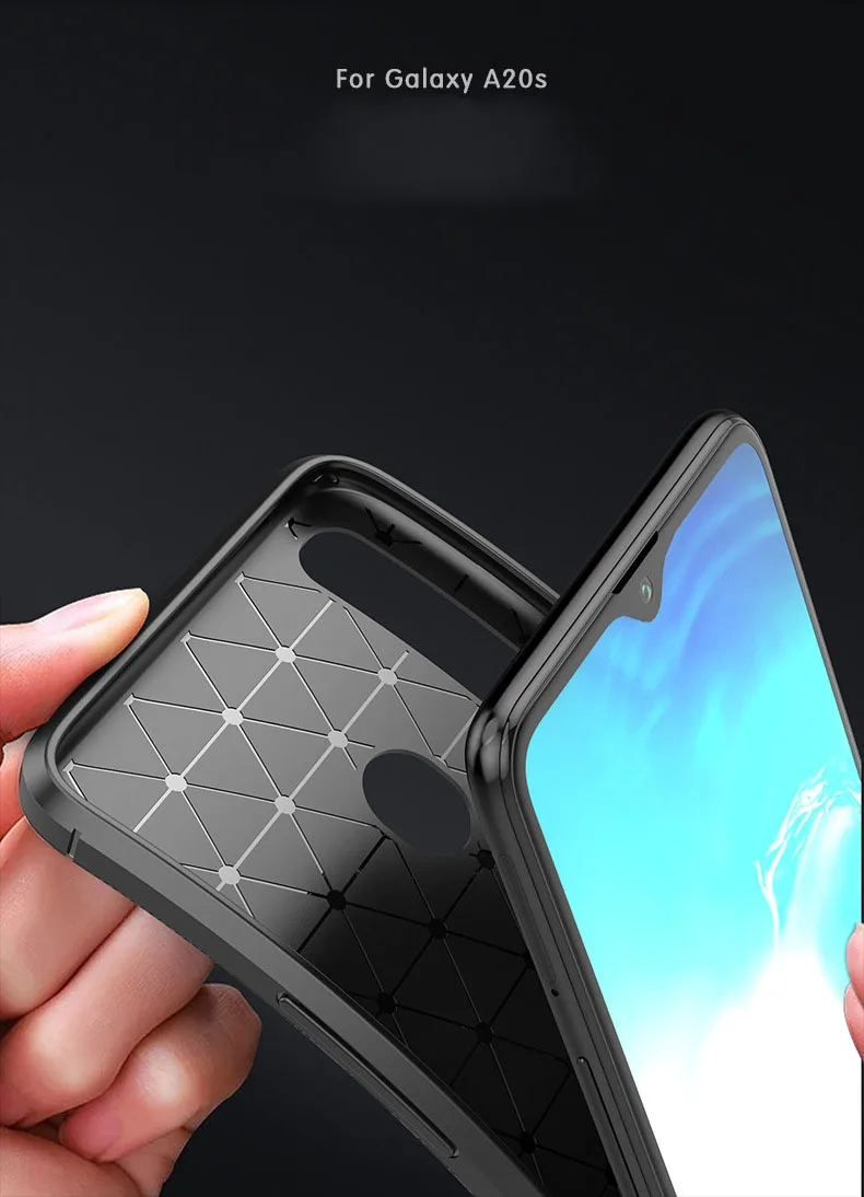 Силиконовый матовый Мягкий чехол из ТПУ для Samsung A20s тонкий Galaxy бампер A10s чехлы