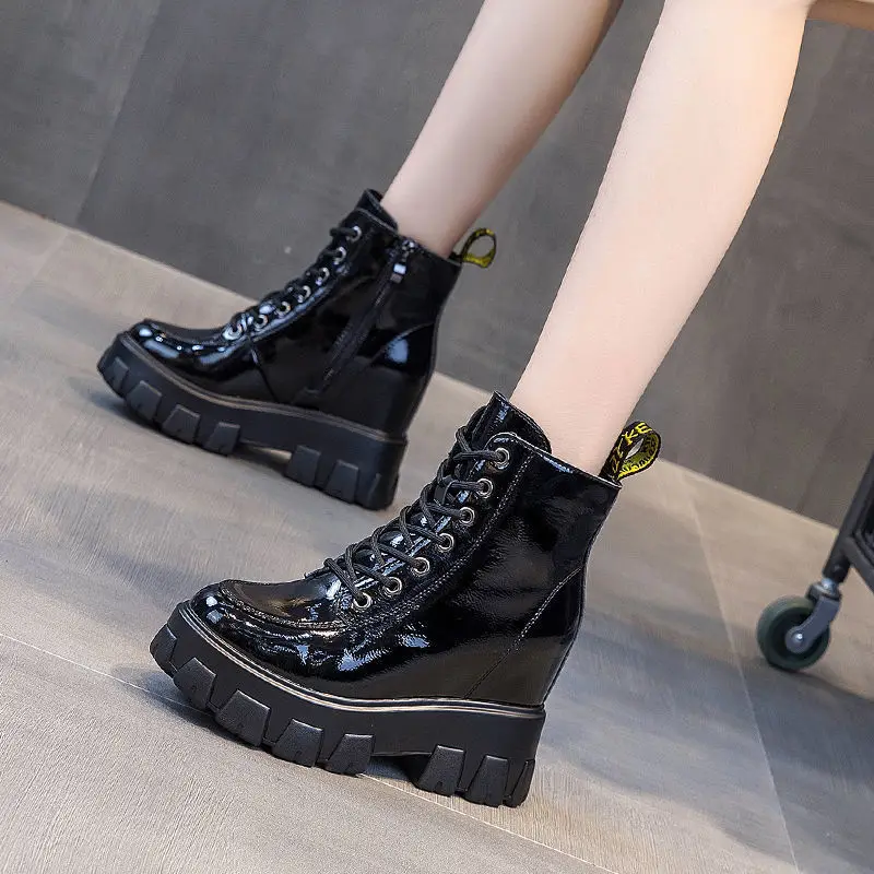 

Genuine Leather Women Boots Winter Plus Velvet Woman Shoe Fashion Female Breathable Cowhide Bootie Front Zipper Light White Boot