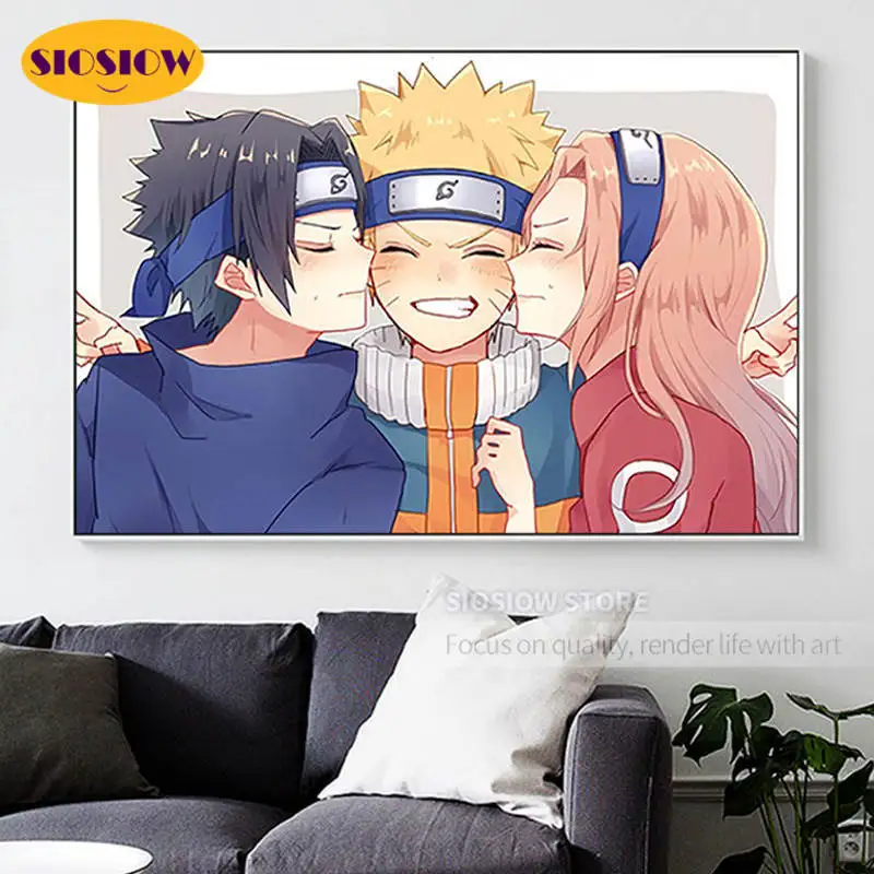 5D алмазов картина японское аниме Наруто как у героя мультфильма Саскэ Сакура Рисунок полная квадратная