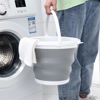 collapsible bucket portable folding bucket water container with sturdy handle for cleaning fishing car wash picnic travel
