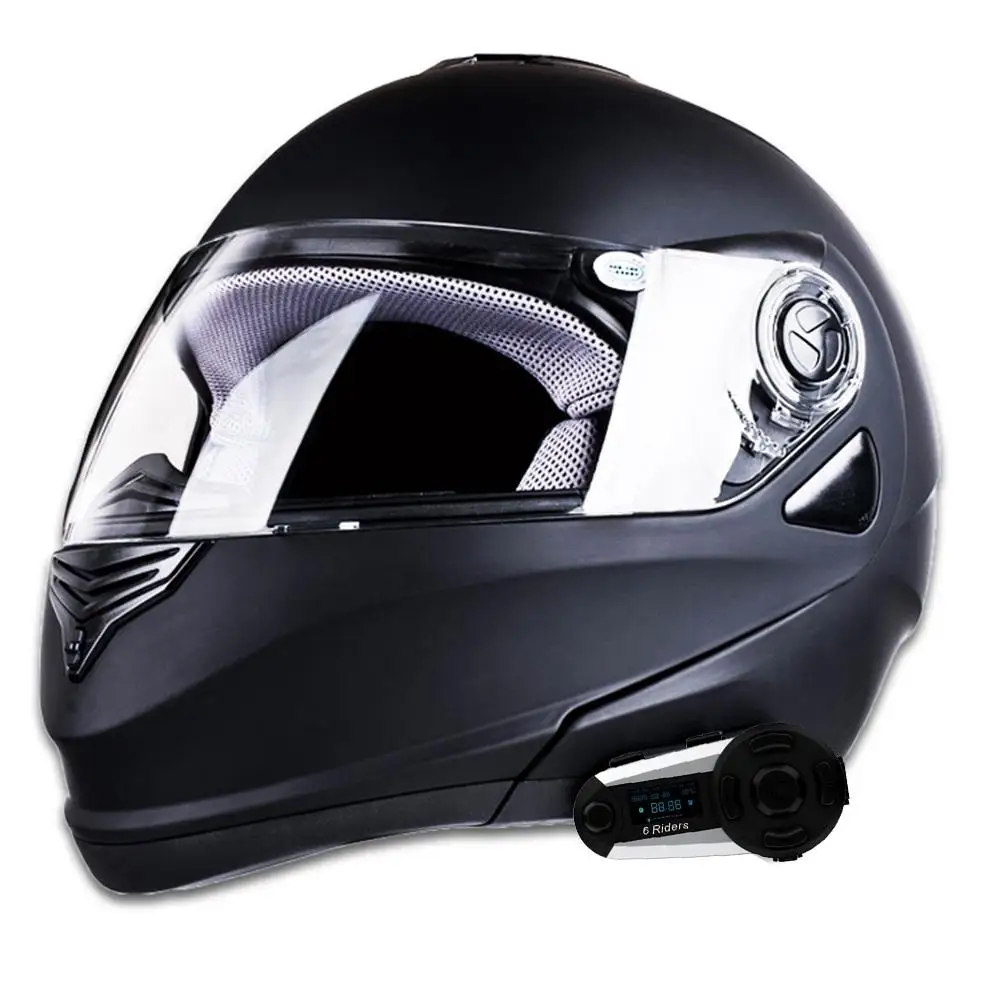 Беспроводной Bluetooth домофон для мотоциклетного шлема поддержка 6 всадников