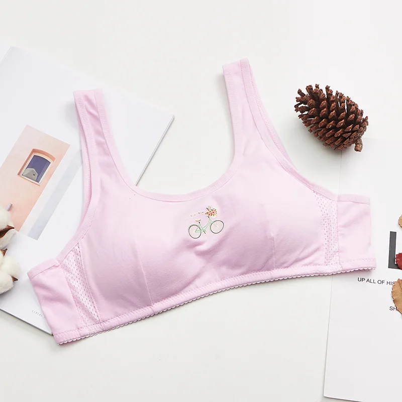 12-18Year Girls Training Bra Wireless Thin Cup Fashion Comfortable Teenage Underwear Cartoon underwear | Мать и ребенок