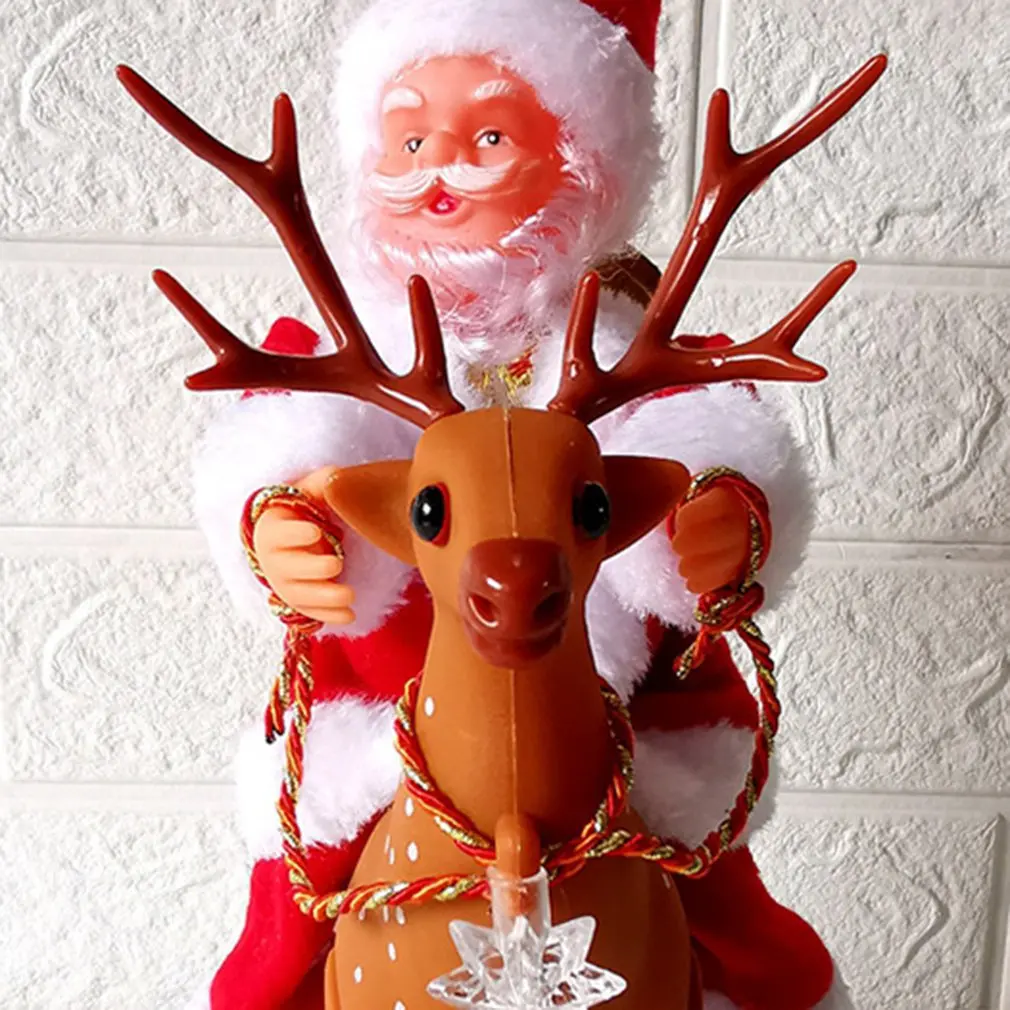 Кукла Санта-Клаус лось сани игрушка Универсальный электрический автомобиль с