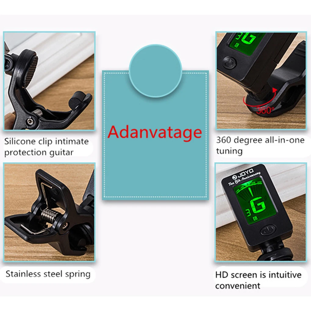 digital clip auf elektrische tuner gitarre bass ukulele violine universal tuner lcdscreen drehbare genaue tuning gitarre zubehör free global ship