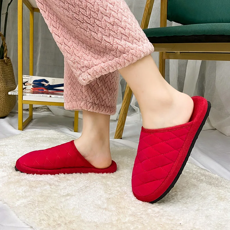 

Cotton Slippers For Women Winter Shoes Women Home Soft Slippers Men Non-slip Mute Floor Shoes Warm Comzy Female Slippers Indoor