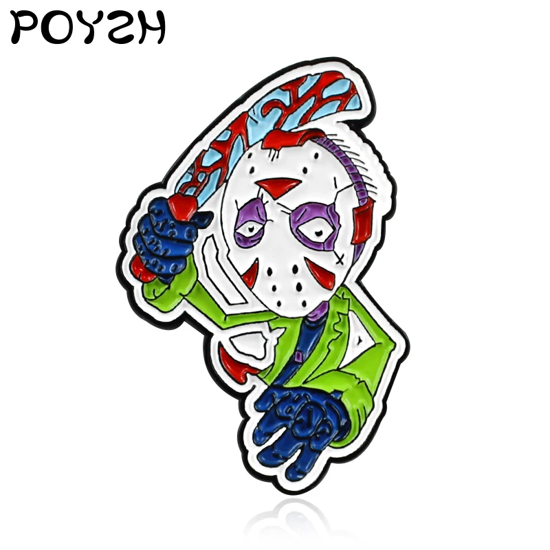 Брошь Джейсона вурхиса из фильма Черная пятница немертвый череп маска убийца