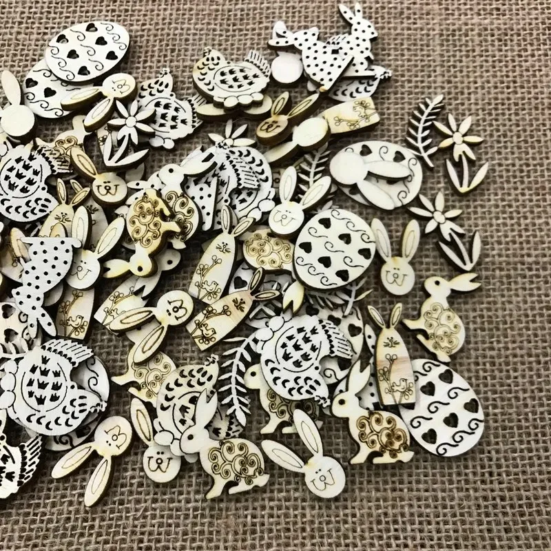 50 шт. пасхальный декор деревянная яиц дерева подвесной пасхальное вечерние