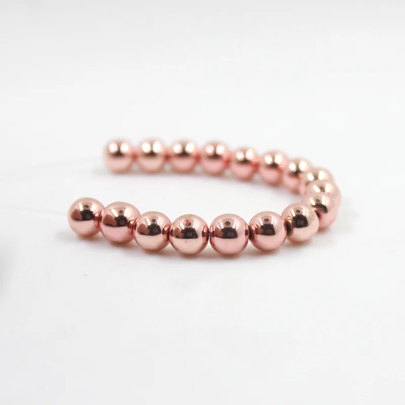 Бусины Из Натурального Гематита золотистые розовые серебристые 8 мм для