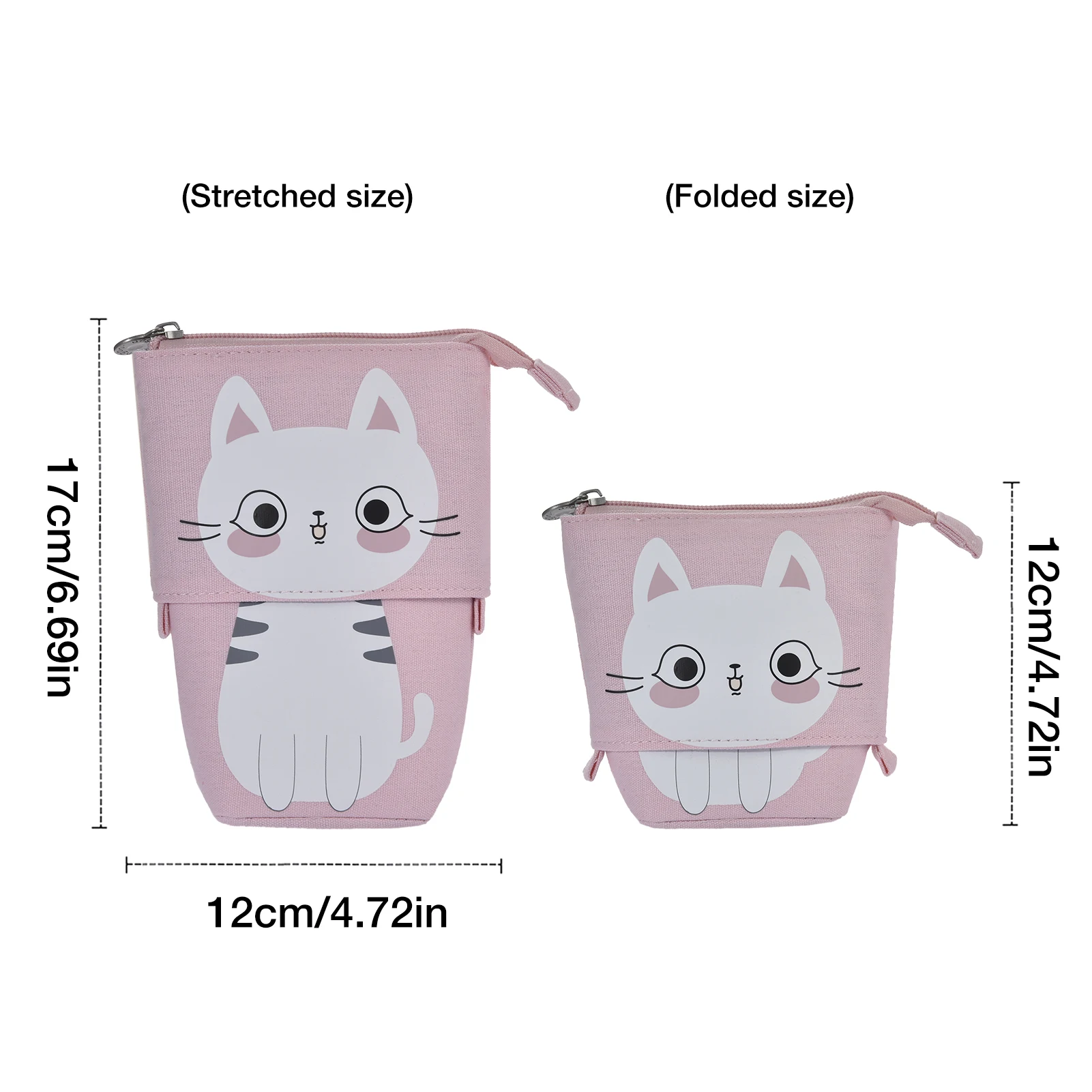 

Pen Pencil Pouch Holder Telescopic Stationery Case Organizer Variable Drop Down Canvas Pencil Case