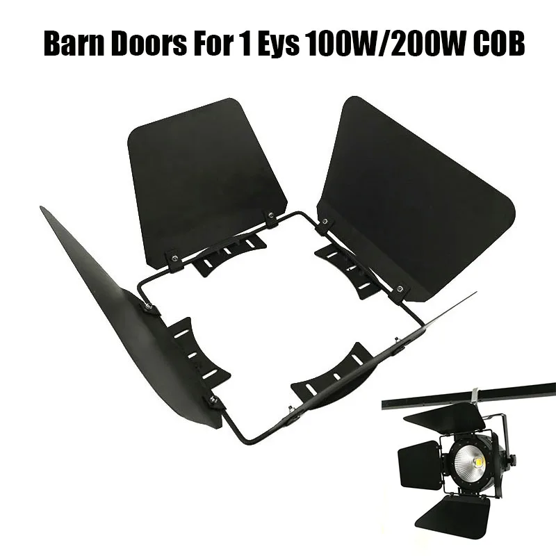 Barn Doors Светодиодный Par 100 Вт/200 Вт COB лампа с дверцами сарая Dmx контроллер сценического освещения для Dj стенда рынка дискотеки церкви/сада эффект освещения - Цвет: Barn Doors