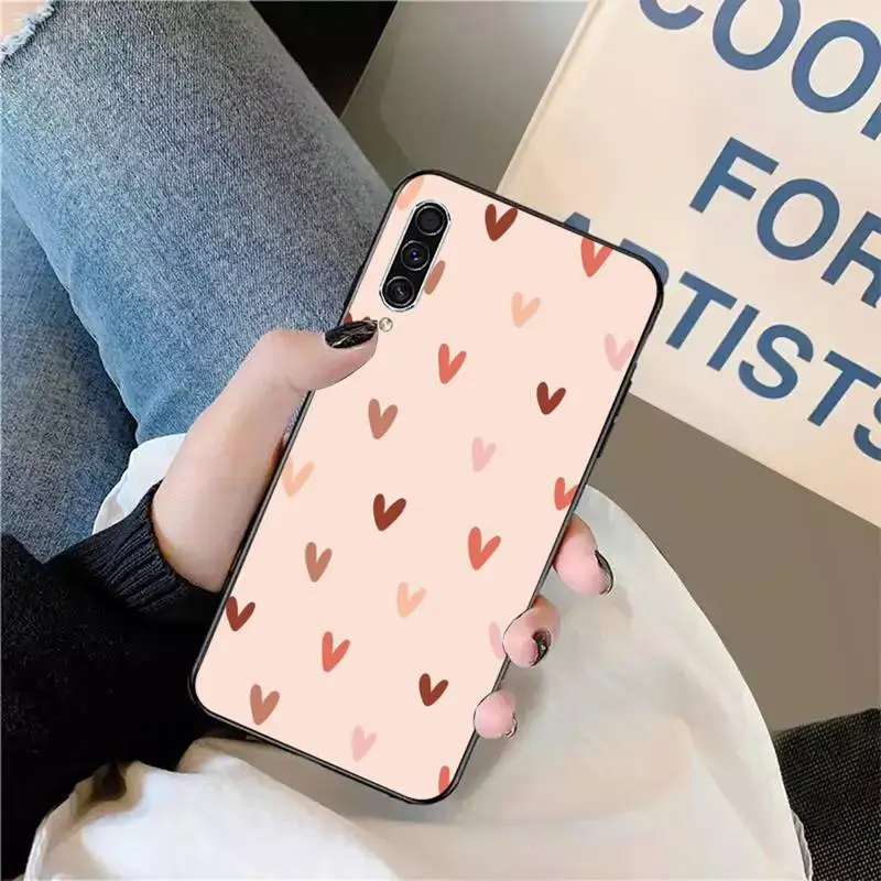 

Cute Love Heart pink Phone Case For Samsung galaxy A S note 10 7 9 20 30 31 40 50 51 71 21 s ultra
