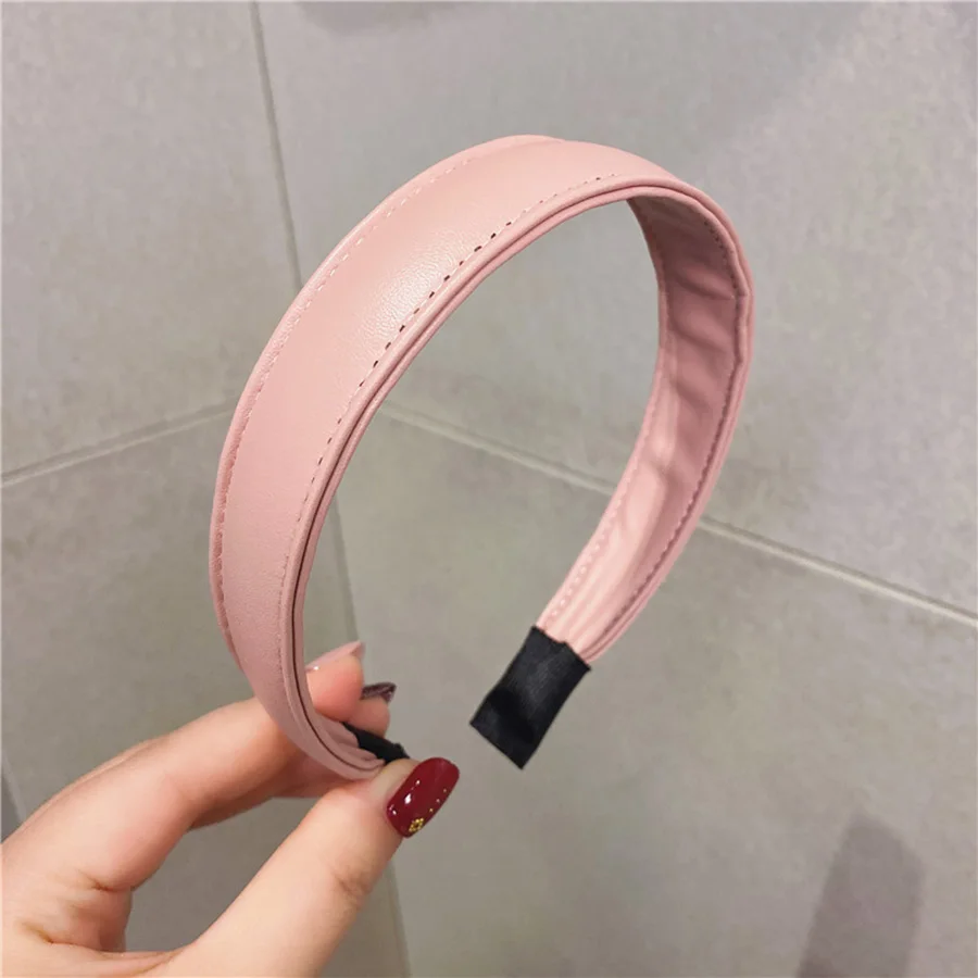 Ободок для волос Haimeikang модный ободок корейский стиль шикарный кожаный аксессуар