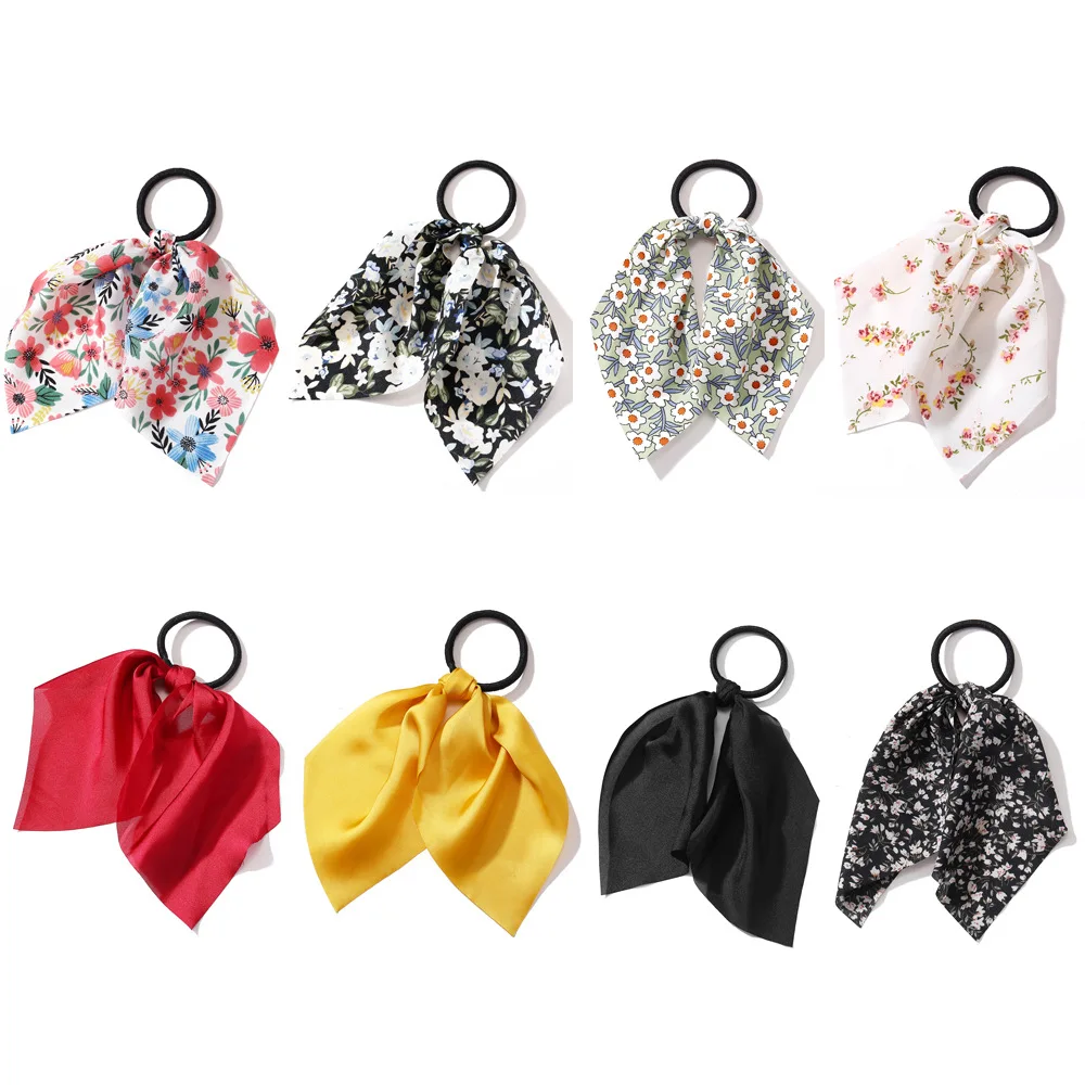 

French Romantic Floral Hair Band Classic Solid Hair Rope Hair Ribbons