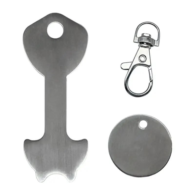 

2 PCS Metal Keychain Aluminum Alloy Shopping Cart Token Keychain Accessories Decor Keyring Hook Keychain Gift Wholesale