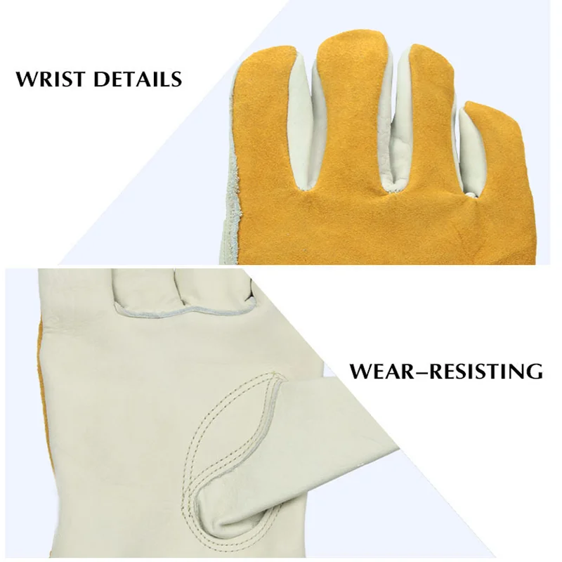 Рабочие перчатки кожаные садовые гибкие и хорошего сцепления для