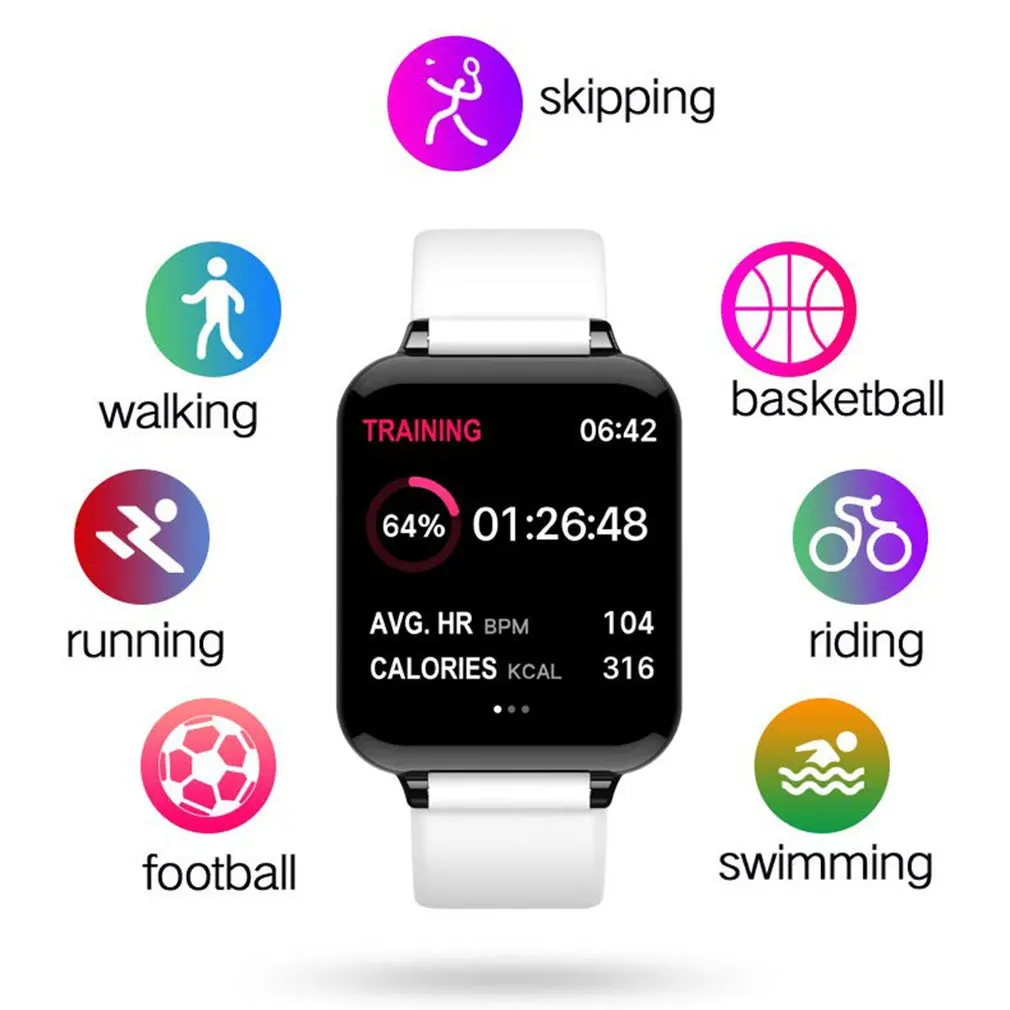 B57 Смарт часы для мужчин и женщин фитнес браслет трекер пульсометр несколько