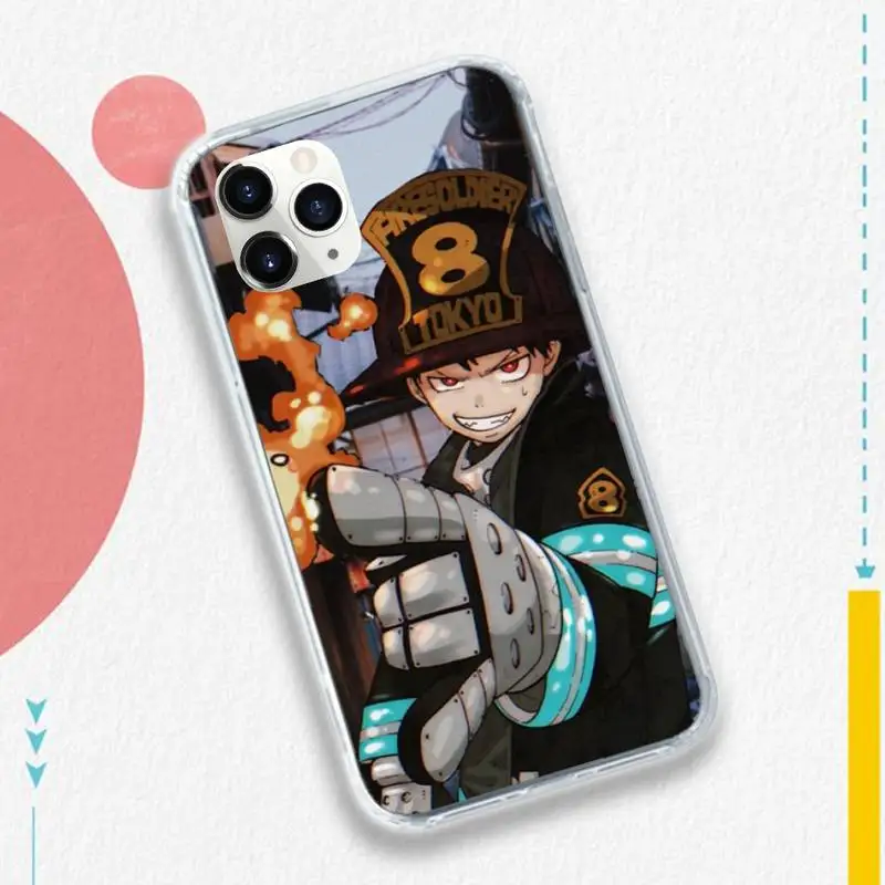 

Anime Fire Force Japanese manga Phone Case for iPhone 11 12 pro XS MAX 8 7 6 6S Plus X 5S SE 2020 XR