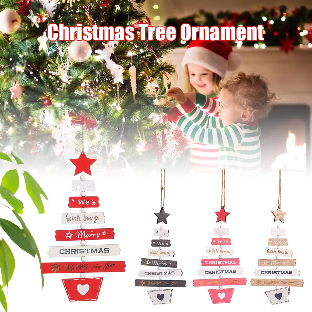 

Christmas Tree Ornaments Christmas Decorations Color Wooden Christmas Tree Door Pendant SP99