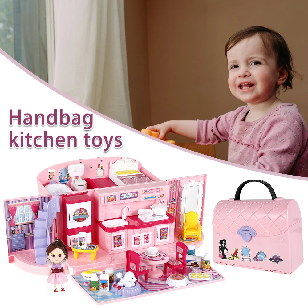 

Чехол для кукольного домика «сделай сам», игрушечный дом для детей, Миниатюрные аксессуары, подарок, кухонные игрушки, мебель, милый кукольн...