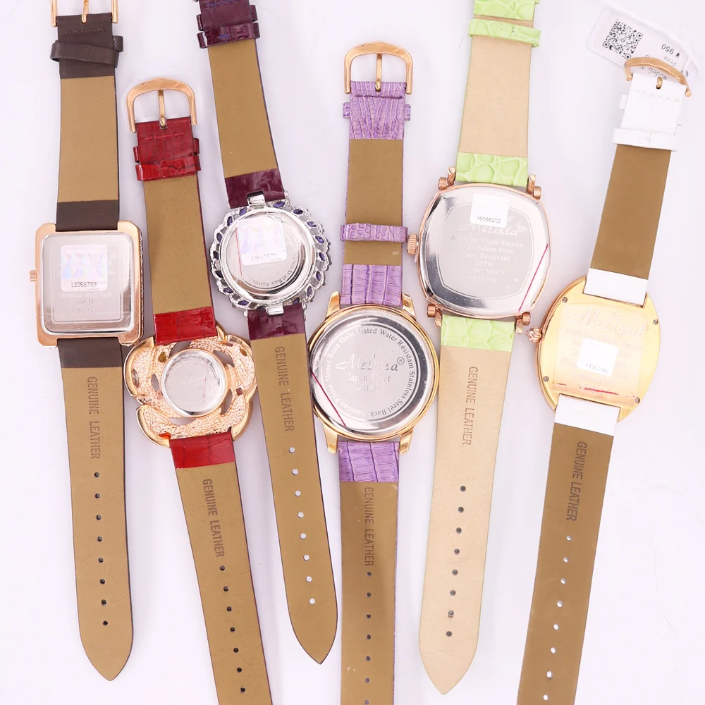 Распродажа! Скидка Melissa Кристалл старые типы женские часы Япония Mov не модные