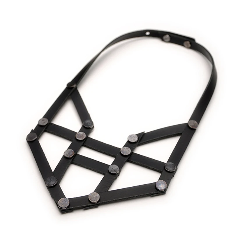 Женское Ожерелье D & из натуральной черной кожи ручной работы короткое ожерелье с