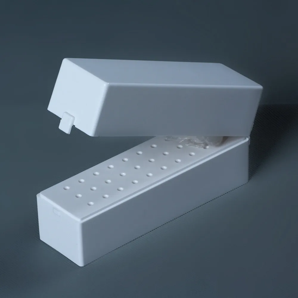 30 отверстий ABS подставка для ногтей розовый ящик хранения коробка маникюра