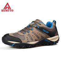 humtto brand clearance light hiking shoes for men breathable lace up shoes mens outdoor climbing trekking tourism sneakers male