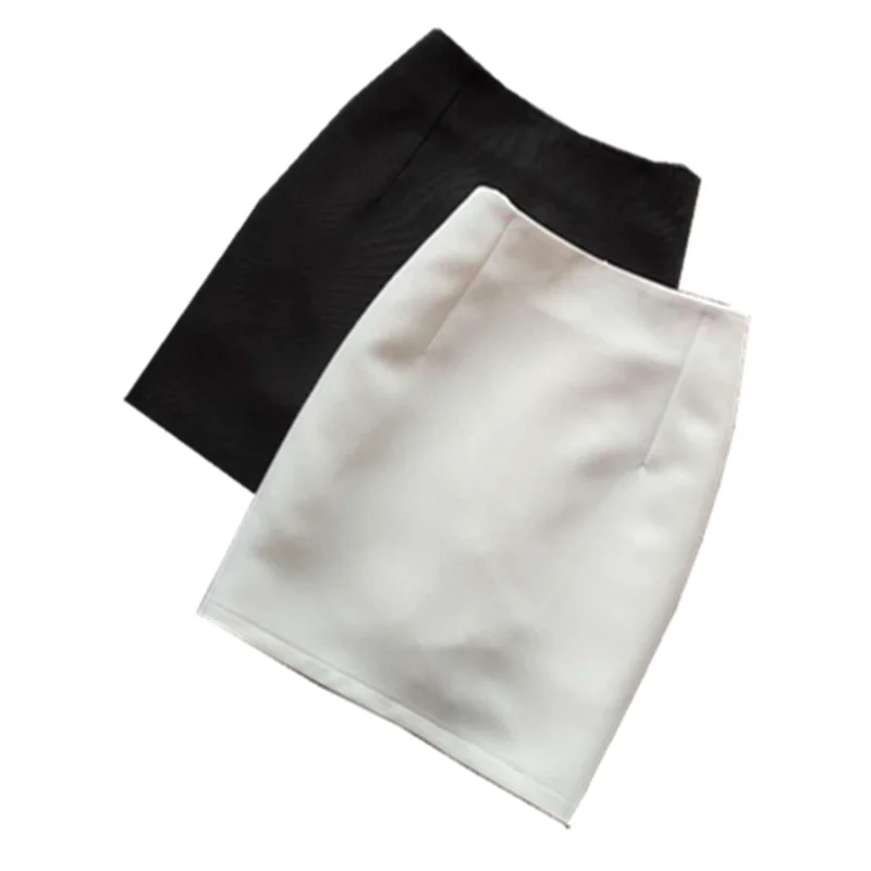 

office lady elegant work skirts 2020 summer new solid high waist straight slim oversized female skirts top quality