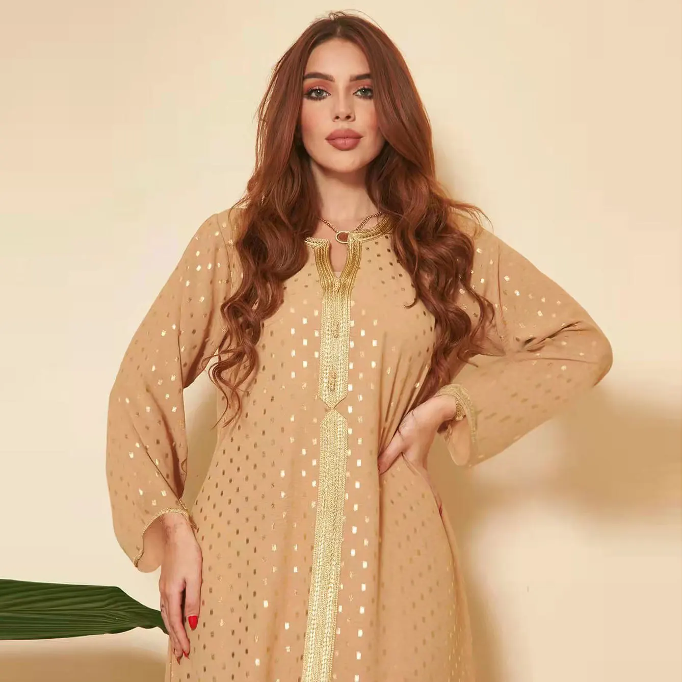 Muslim Dress Jalabiya Moroccan Kaftan Robe Abayas for Women Dubai Abaya Gold Stamping Ice Silk Fabric Islam Caftan Party Dresses