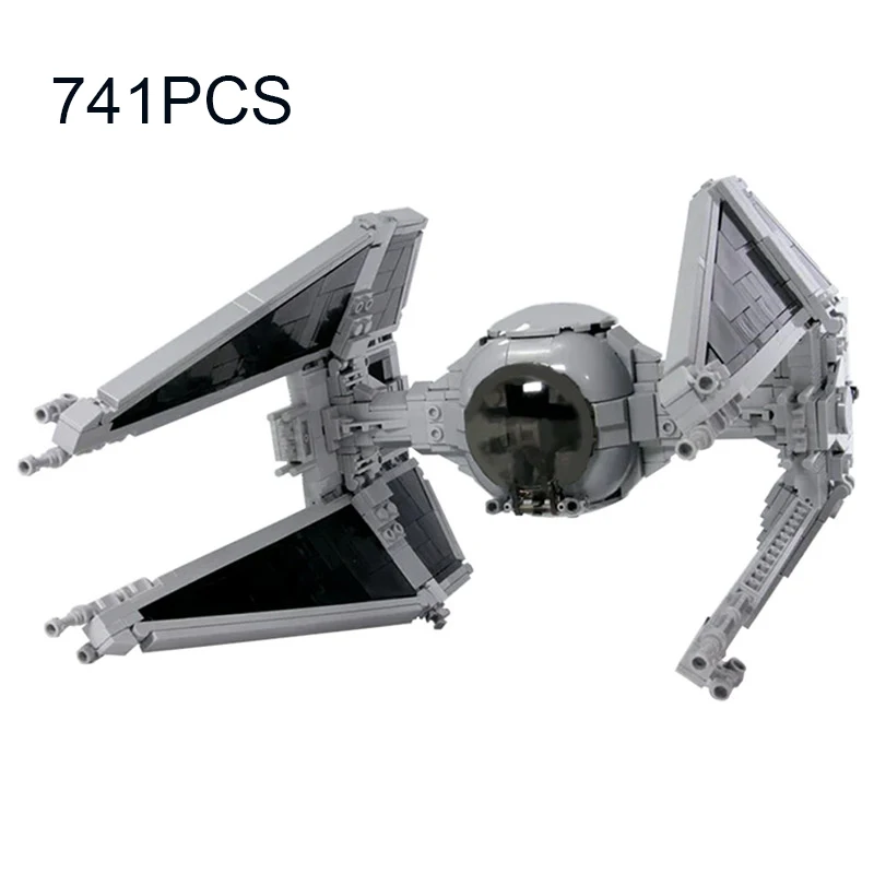 

New Modified TIE Fighter Interceptor Minifig Scale Model Star Space Wars Series Building Block Kids DIY Bricks Toys Xmas Gifts