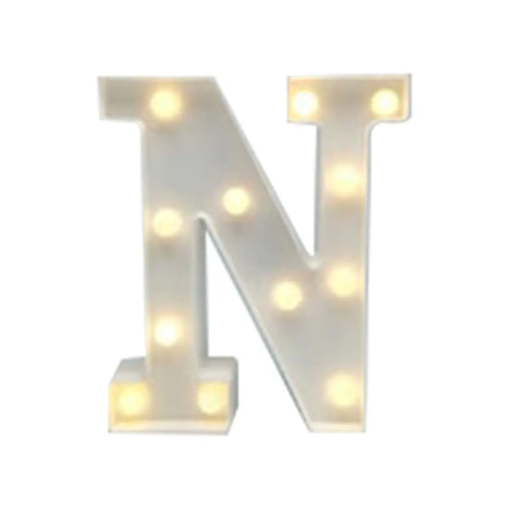 

INS hot English letter light LED symbol modeling lamp wedding digital light birthday proposal white light