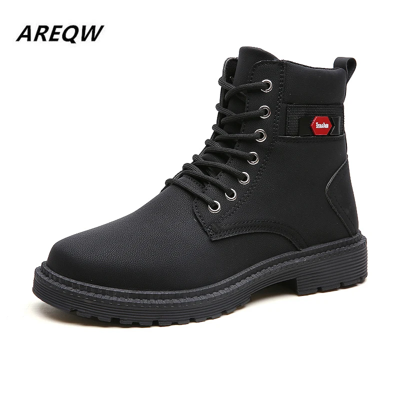 Осенне зимние высококачественные мужские ботинки с высоким берцем Ботинки martin