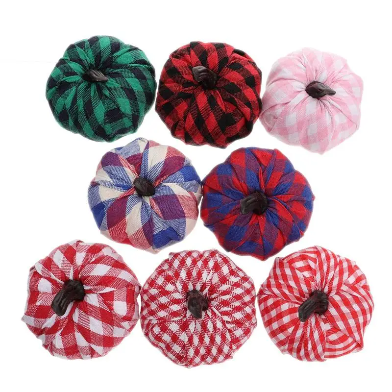 

8pcs Thanksgiving Artificial Pumpkins Decorations Vivid Fake Pumpkins Decors
