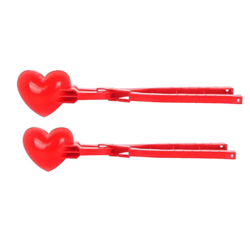 

Mini Heart-shaped Winter Snowball Clip Funny Snowball Mold Kids Snow Sand Ball Maker Mold Outdoor Fun Sport ABS Plastic Material