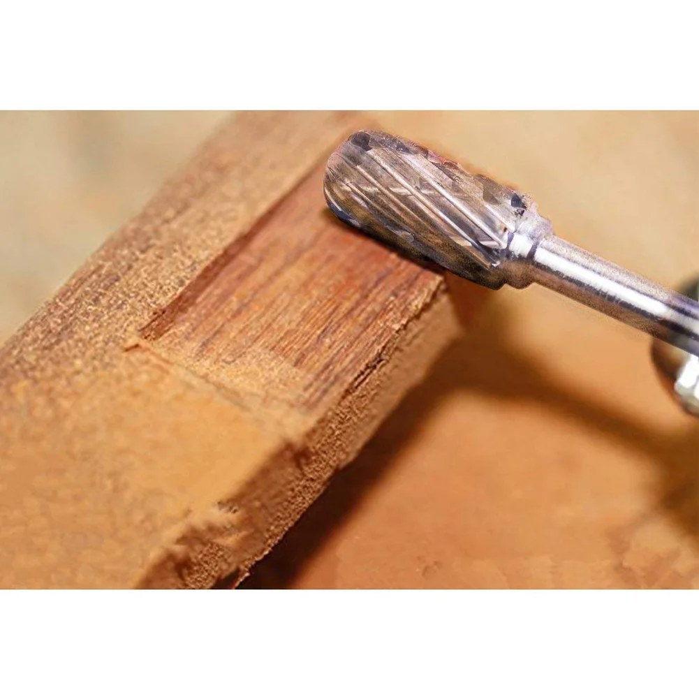 

4pcs Carving Rotary Files Drill Bits Working Shank Tungsten Steel Double Cut Cutter Shaping Burr Set Tool Milling Long 150-160mm