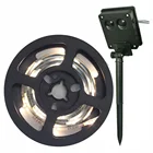 Садовый декор бесплатная резка Легкая установка на солнечных батареях SMD 2835 Светодиодный светильник-полоса гибкий умный лужайка патио уличный водонепроницаемый