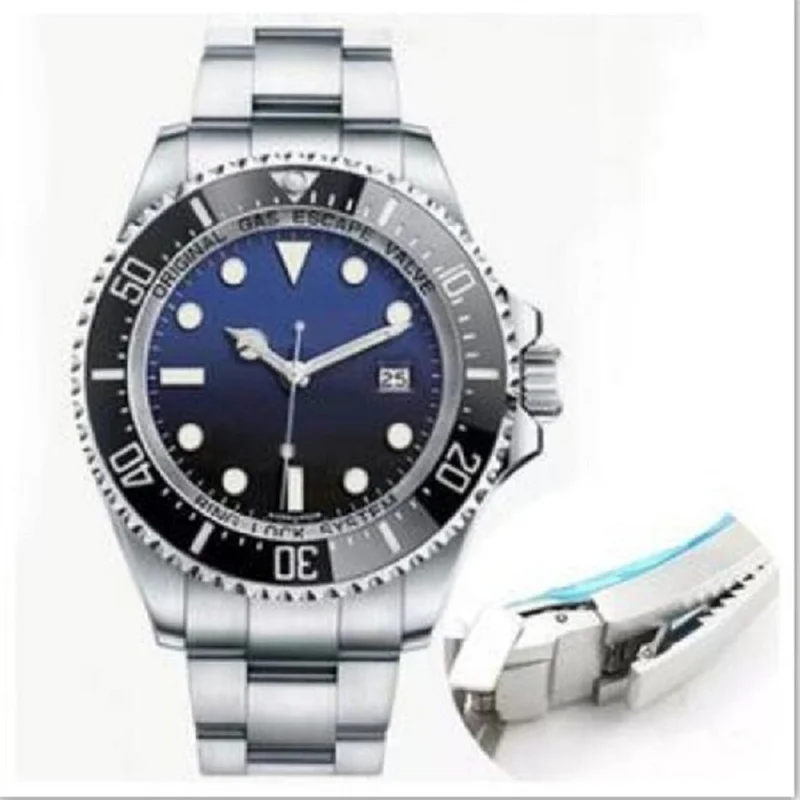 

Mens Watch Deep Ceramic Bezel SEA-Dweller Sapphire Cystal Stainless Steel With Glide Lock Clasp Automatic Mechanical mens Watche